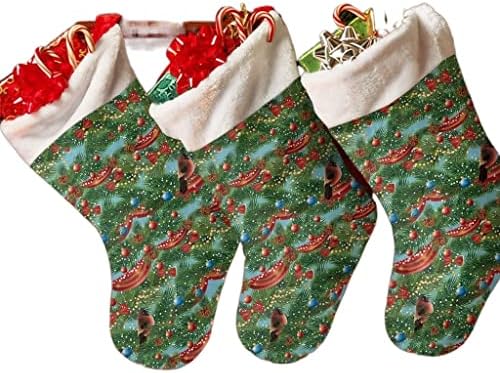 WXBDD Christams Santa Happy New Godina Božićne čarape Božićne ukrase za kućni drveni viseći ukrasi Poklon kese