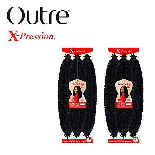 MULTI PAKET PONUDE! Outre Synthetic Braid-X PRESSION TWISTED up 3X SPRINGY AFRO TWIST 24