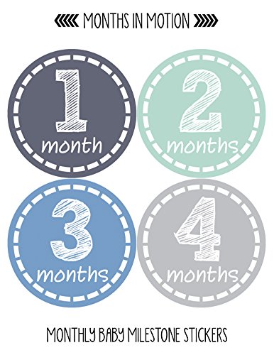 Mjeseci u pokretu dječje mjesečne naljepnice-baby Milestone naljepnice - naljepnice za novorođene