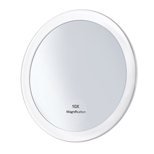 Frcolor 10x ogledalo za uvećanje sa 3 usisne čašice, Kozmetičko ogledalo za šminkanje džepno ogledalo 5,9 inča