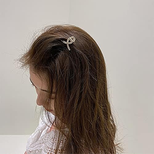 Houchu Cross Hair Claw Sweet Korejski Hair Clip Bridal Djevojke Žene Rhinestone Hair Accessories