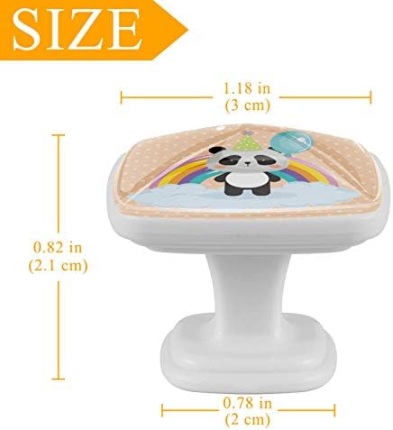 Idealiy Lovely Cartoon Panda sa balonom vrata ladica Pull ručka dekoracija namještaja za kuhinjski ormar toaletni sto