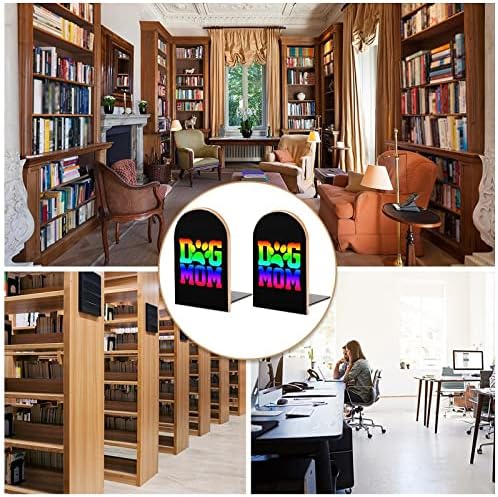 Pas mama Rainbow Pawprint drvena Bookends trendi dekorativni stalak za knjige za kućne i kancelarijske