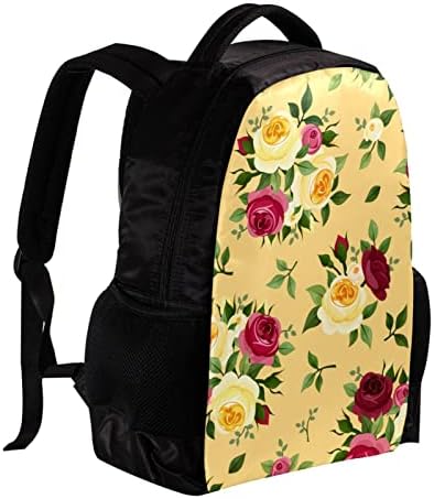 VBFOFBV ruksak za žene Daypack backpad bakfak za laptop Tražena Torba, Crvena i žuta cvjetna ruža