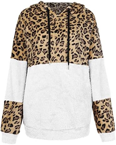 Ženski džemperi Proljeće 2023 Leopard Print Plišani džemper jaknu Pulover Fleece džemper jakna Batwing