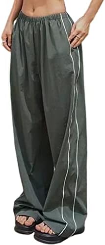 Arssm Ženske torbe za trke Crago Y2K padobranske hlače Široke noge Track hlače labave ulične odjeće