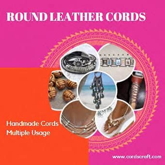 Cards Craft Okrugli kabel od kože 1mm Crna mat za izradu nakita, narukvice, ogrlice, zanatski i hobi