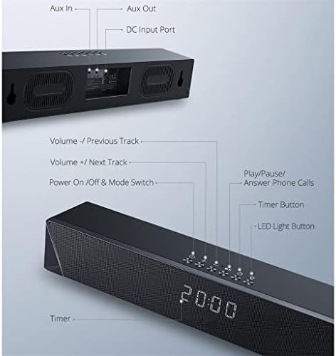 LYSLDH Sound Bar Gaming Speaker & amp ;žičani 14W moćni drajveri Subwoofer RGB svjetlosne zvučne trake za PC telefon