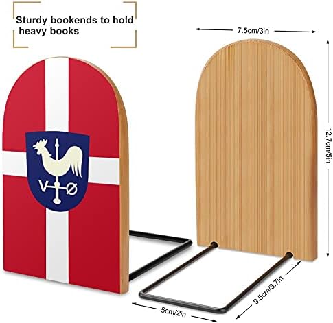 Zastava Albertslund knjiga završava za police drvena Bookends držač za teške knjige šestar