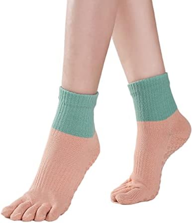 Jczanxi čarape za jogu sa rukohvatima za žene, neklizajuća čarapa za ljepljivo držanje za jogu, Pilates, Barre,