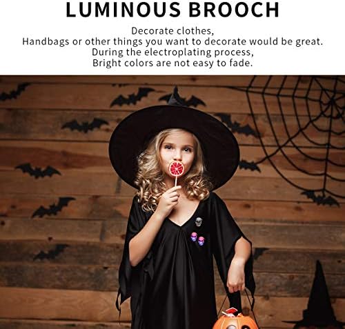 Prettyzoom 25pcs Halloween Rasvjetni broš LED užarene značke ukrasne blistave bojpine Halloween