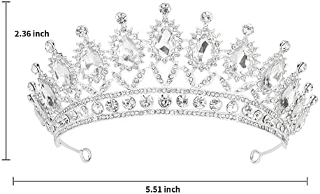 Casoty srebrna Tiara i kruna za žene, krunice za žene, vjenčani tiara, kristalni tiara i krunice