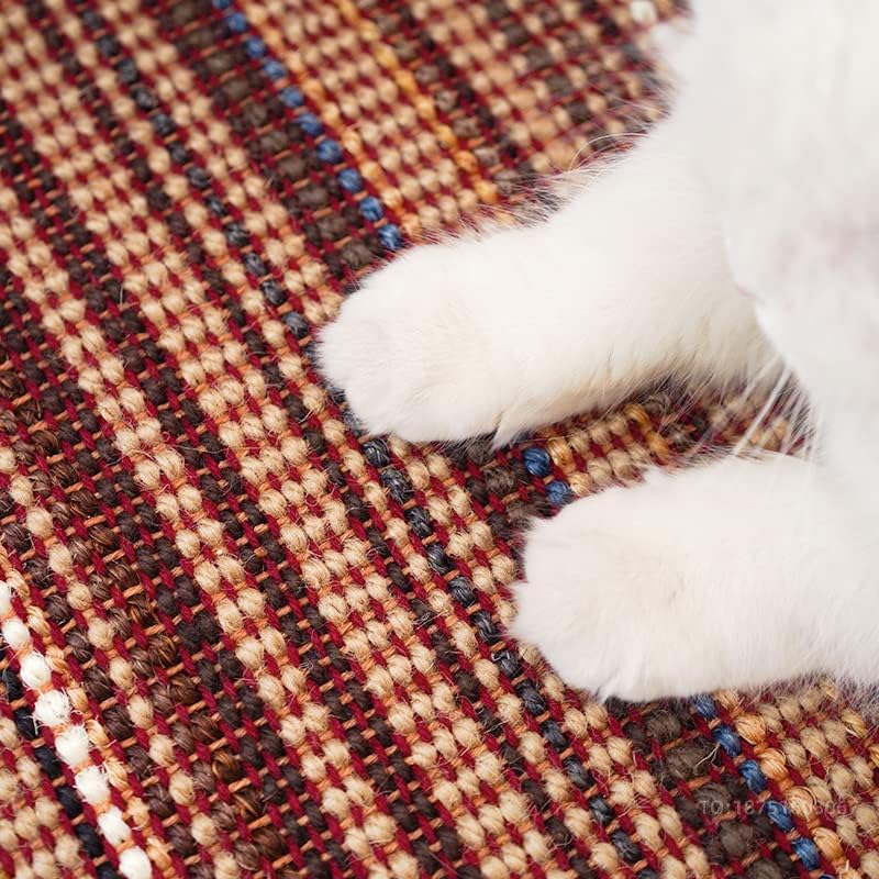 Grebalica za mačke, FOOPOMARY [32 X 20 inča] prirodni Sisal Navlaka za jastučić za mačke za grebanje za zaštitu sofe, zaštita prostirke za grebanje u zatvorenom prostoru za namještaj, kauč, tepih