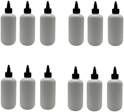 8 oz bijelih plastičnih boca -12 Pakovanje prazno ponovno punjenje boca - BPA - BPA - esencijalna ulja