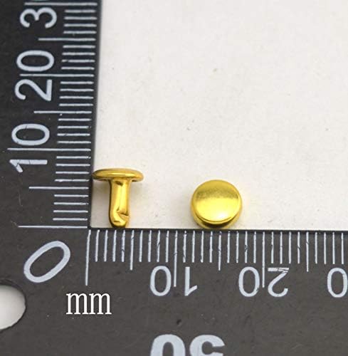 Wuuycoky Zlatni dvostruki kap plan za zakovice Chessman Metalni nosač 8 mm i post 10 mm pakovanje od 200 setova