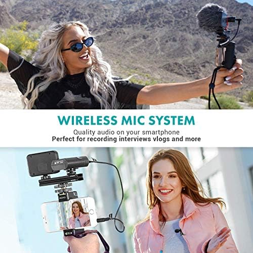 MOVO Smartphone Video komplet sa bežičnim mikrofonom, sačmaricom, mini sačmaljka mikrofon za