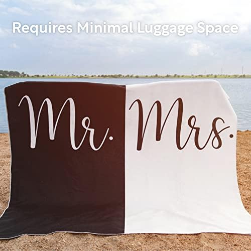 Ethisa MR i MRS ručnik za plažu - medeni mjesec za bračni ručnik za plažu - vjenčani poklon za novopečeni