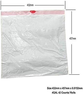 Malene vreće za smeće Fangkun 4 Gallon 42 torbe Bijela vučna kupatilo Kupatilo za smeće 15 litara