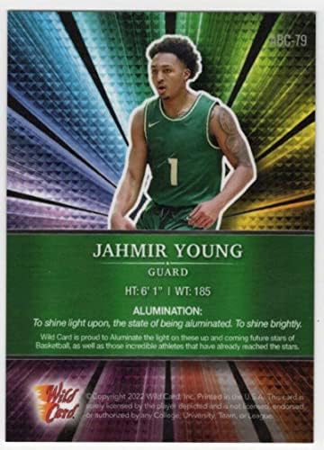Jahmir Young RC 2022 Aluminacija Wild Card / 85 Ljubičasta Maryland Rookie NM + -MT + NBA košarka NCAA