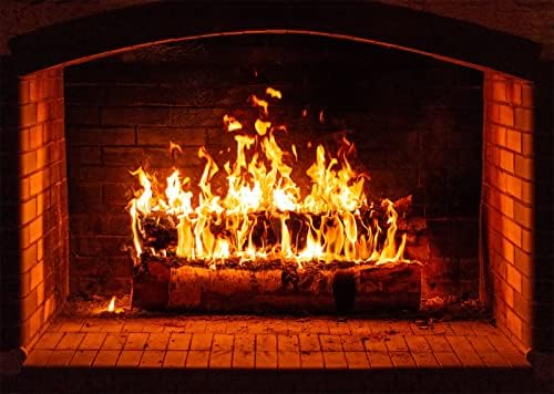 BELECO 10x8ft tkanina gori kamin pozadina drva za ogrjev trupci plamteća vatra plamteće šume zimski Božić