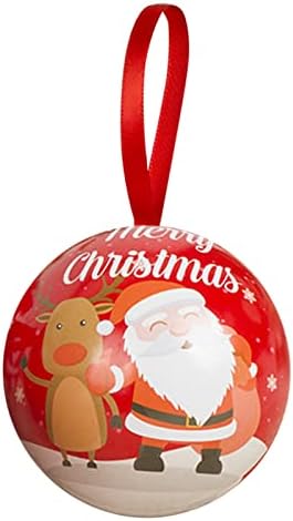 Božić Candy Jar viseći ukrasi Creative Božić Tinplate Candy Ball Box božićno drvo viseća Lopta