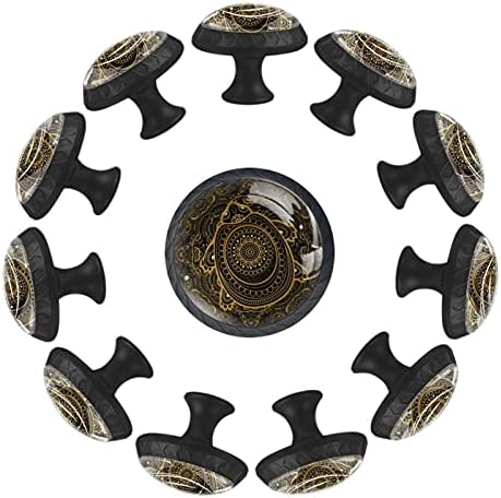 12 komada Art Turtle Boho stakleni gumbi za Komode, 1,37 x 1,10 u okruglim kuhinjskim ormarićima
