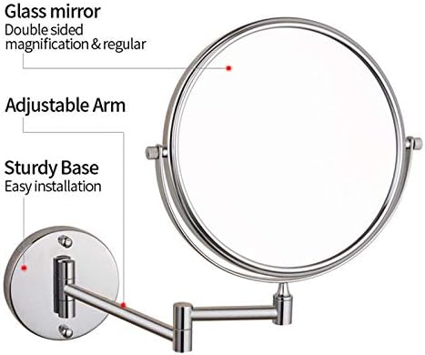 Lianxiao-ogledala za šminkanje, dvostrano mesingano ogledalo za uvećanje, Proširiva360° okretna