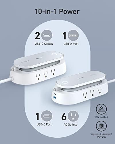 Anker 65W 4 Port PIQ 3.0 &Gan Adapter za brzo punjenje, PowerPort Atom III tanak zidni Punjač & Anker