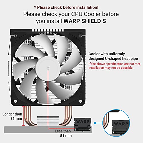 Wizmax Warp Shield S, M.2 2280 SSD hladnjak za jedno i dvostruku stranu SSD, termički jastučić hladnjak kompjuterski PC PCIe M2 SSD hladnjak, crni