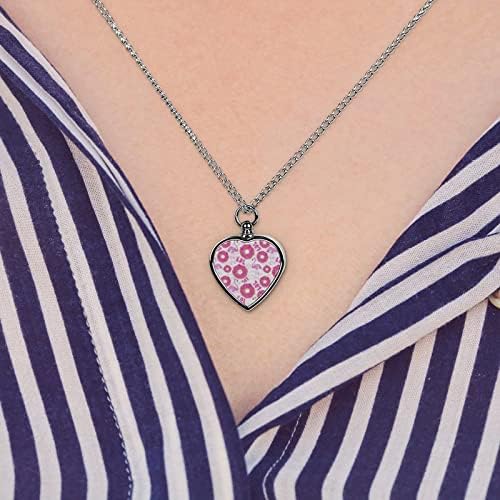 Pink Flamingo sa Krafnom pet urna ogrlica kremiranje srce privjesak spomen uspomena nakit za