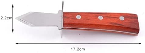 2pcs Clam Utensil nož početna otvarač sa kuhinjskom školjkom Non-slip rezači otvarači Čelični drveni Shucker kapice za otvaranje Shuckers Shucking rezač Alati Open Tool Handle Sharfish