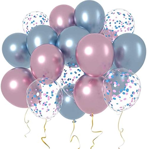 Ružičasti i plavi baloni baloni helijum, spol otkrive konfete balone balona za balone