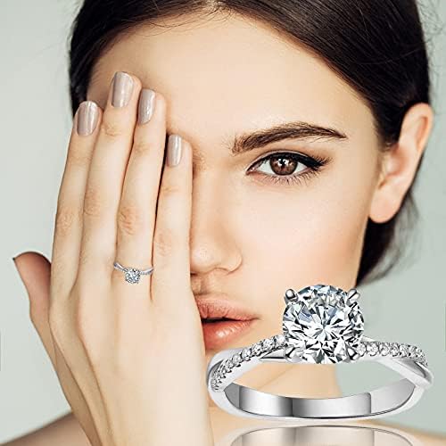 Prstenovi Goldsilver Wedding 511 925 Nakit za ženske rivestone Žene Bijele prstene prstenovi