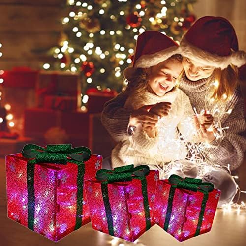 Osvijetljene poklon kutije unutarnji vanjski Božić dekoracije za Božić Trem Trem home party usluge za djecu