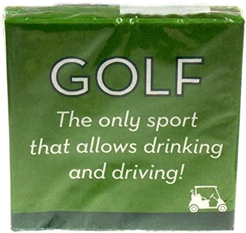 Golf jedini sport koji omogućava pijenje i vožnju! Koktel napitak Salveni paket - 5x5 inčni kvadrat - 2 paketa
