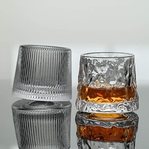 Whiskey naočare za šampanjac čaša za vodu čaše za čaše za vodu dve vrste personalizovanog reljefnog stakla kristalno staklo za viski, čaša za koktel, pogodna za Scotch Bourbon/piće/sok čaše za piće čaša za vino