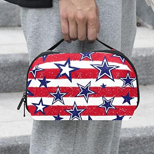 Vodootporne kozmetičke torbe, plave zvijezde crvene bijele pruge USA zastava Travel Kozmetičke torbe,