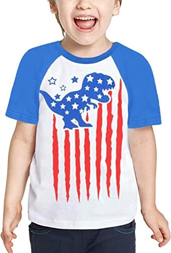 Majica Dinosaurske majice Toddler Top Majica Rex Dino Baby American Flag Odjeća za odjeću Toddler