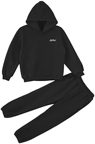 Loloda Boys Girls 2pcs Sportsko trenerka Unisex pulover dukserica s jogging hlačama postavljenim za planinarenje plesa