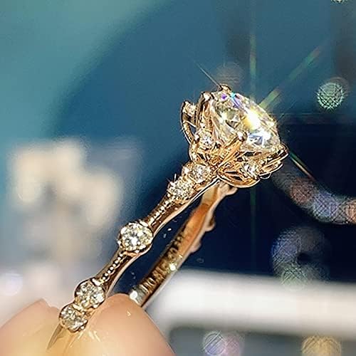 Ženska prstena moda Micro Inlaid cirkon snježna pahuljica vjenčanica modni otvoreni angažman prsten luksuzni