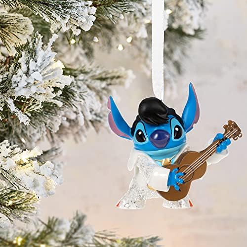Hallmark uspomena Božićni ukras 2021, Disney Lilo & Stitch Rockstar Stitch, porculan