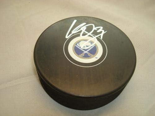 Kyle Okpoposo potpisan bivolo sablja hokej na hokeju na autogramiranju Beckett Bas COA 1B - autogramirani NHL pakovi