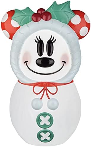Gemmy Disney Gemmy Minnie Mouse Blow Mould snjegović osvijetljen Božić 23in visok, 0521, bijeli
