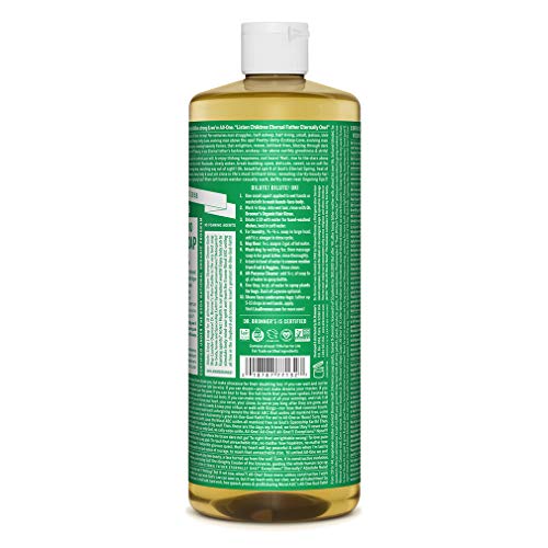 Dr. Bronner's - Pure-Castile tečni sapun - napravljen od organskih ulja, 18-u-1 Upotreba: Lice, tijelo, kosa, veš, Kućni ljubimci i posuđe, koncentrisan, veganski, bez GMO