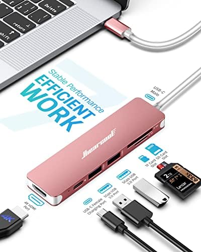 Hiearcool USB C Hub, Adapter USB C Dongle za MacBook Pro, 7 U 1 USB C na HDMI Multport Adapter, USB C Hub,